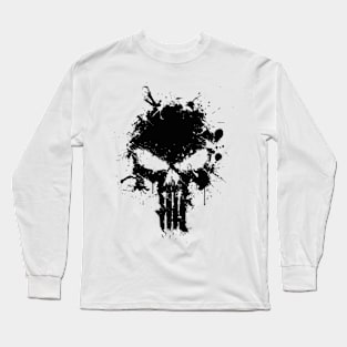 skull , skulls , dead , death , bones , skeleton , engraving , woodcut ,macabre , floral , graveyard,horror Long Sleeve T-Shirt